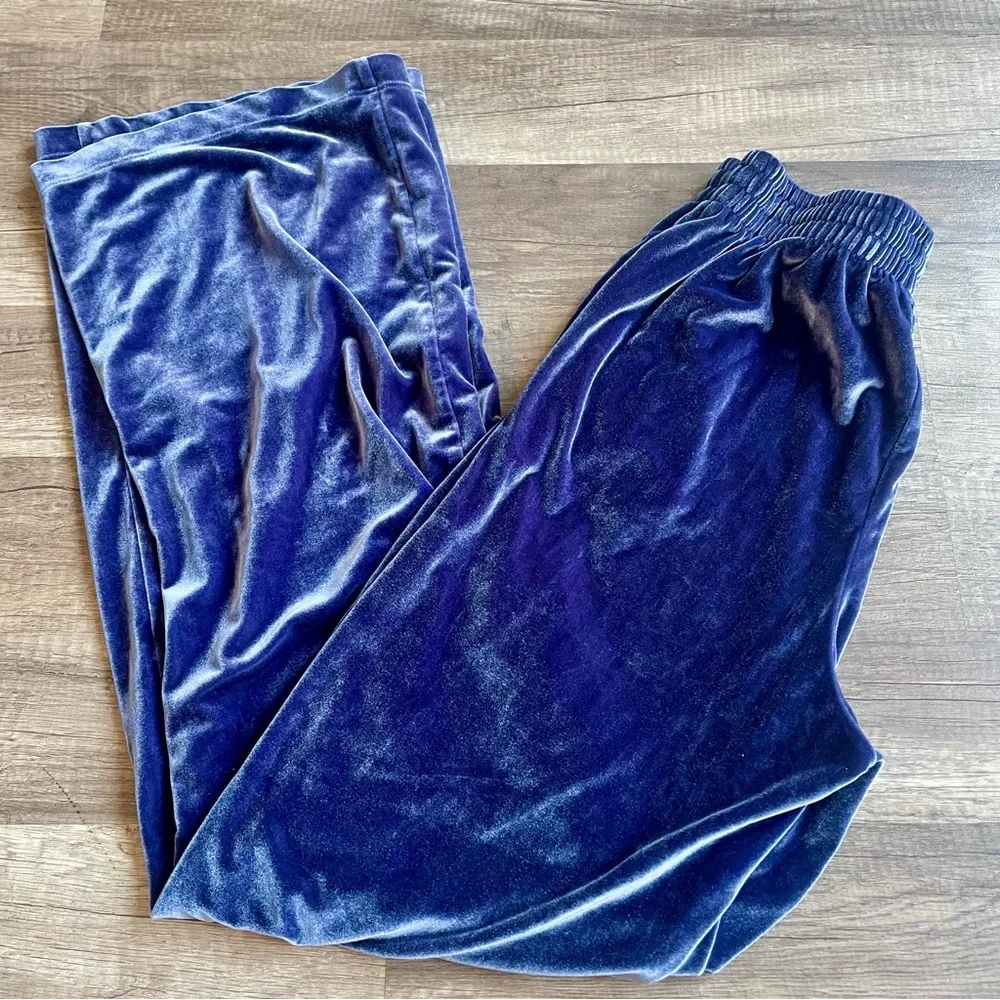 PINK Victoria’s Secret Purple-Blue Velour Lounge Pants XS X-Small